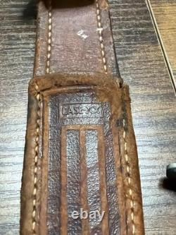 VTG Case 1940-1969 Fixed Blade Pig Sticker Stacked Leather OG Sheath EX Cond