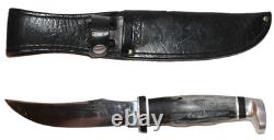 VTG Case XX 223-5 Stainless Steel Fixed Blade Knife with Leather Sheath 6 Dot 1974