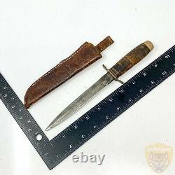 VTG Collectible Norge Fjellkniven, Hunting Fixed Blade Knife with Leather Sheath