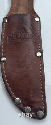VTG HUBERTUS Knife Solingen Germany Leather Handle Hunting Knife Sheath Rostfrei