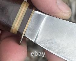 VTG HUBERTUS Knife Solingen Germany Leather Handle Hunting Knife Sheath Rostfrei