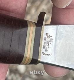 VTG HUBERTUS Knife Solingen Germany Leather Handle Hunting Knife Sheath Rostfrei