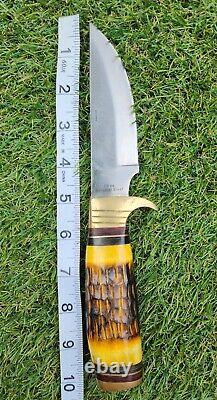 VTG Hunting Knife LOT IMPERIAL, SHARP, TIMBER RATTLER Surgical RARE Wood Horn