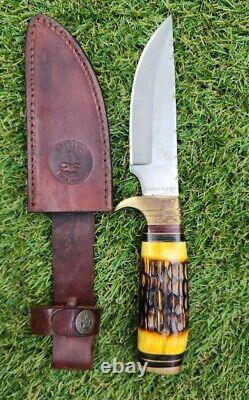 VTG Hunting Knife LOT IMPERIAL, SHARP, TIMBER RATTLER Surgical RARE Wood Horn