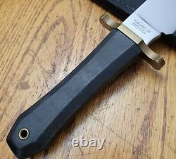 VTG RARE Gerber USA Coffin Handle Bowie Large Fixed Blade Hunting Knife NICE