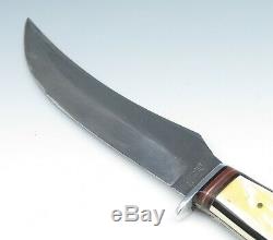 VTG Western Cutlery West-Cut Cracked Ice Yellow Celluloid Hunting Skinning Knife