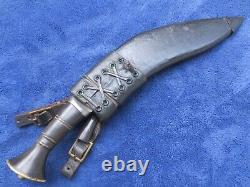 Very Nice Vintage Original Nepalese Gurkha Kukri Knife Dagger Set And Sheath