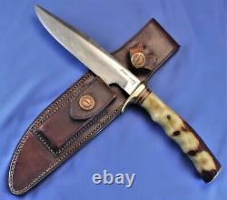 Very Old RANDALL Knife. 5-6. Br. Button Heiser. Pin-Stag Finger Grips Liberty Dime