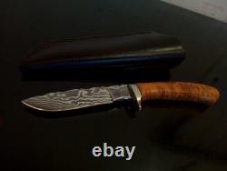 Very RARE'95 Rick Dunkerley- ABS Mastersmith Mosaic Damascus Hunter. MINT