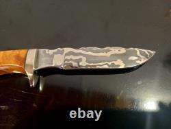 Very RARE'95 Rick Dunkerley- ABS Mastersmith Mosaic Damascus Hunter. MINT