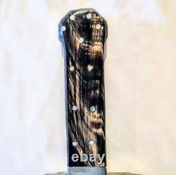 Vintage 14 Custom Fixed Blade Knife with leather sheath