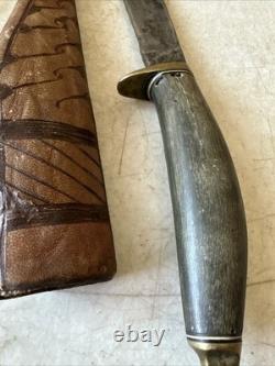 Vintage 1880's Sheffield Whitt Whitaker SPG High Carbon Hunting Knife RARE