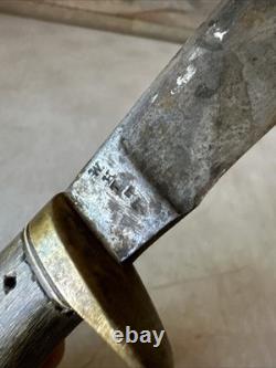 Vintage 1880's Sheffield Whitt Whitaker SPG High Carbon Hunting Knife RARE