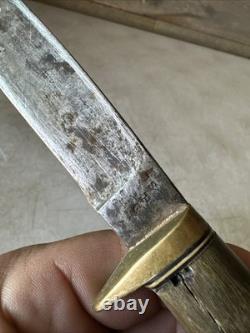 Vintage 1880's Sheffield Whitt Whitaker SPG High Carbon Hunting Knife RARE