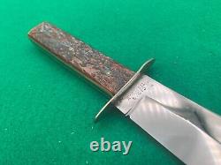 Vintage 1905-1920 CASE BRADFORD scarce GREEN BONE BIG Hunting Knife