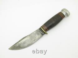 Vintage 1916 Pat Marbles Gladstone Woodcraft Knife Leather Fixed Hunting Blade Vintage 1916 Pat Marbles Gladstone Woodcraft Knife Leather Fixed Hunting Blade