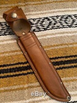 Vintage 1960s Vietnam Era Western L 46-8 Hunting Survival Bowie Knife With Sheath