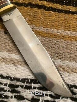 Vintage 1960s Western USA L46-5 Bowie Hunting Fishing Survival Knife withSheath