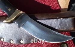 Vintage 1970s BUCK KALINGA Hunting Knife MICARTA Grips? Wrap-Flap Leather Sheath