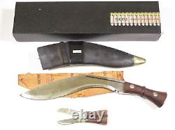 Vintage 1970s India Kukri Gurkha Bolo Machete Survival Fixed Blade Knife