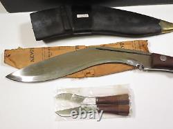 Vintage 1970s India Kukri Gurkha Bolo Machete Survival Fixed Blade Knife