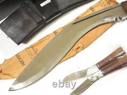 Vintage 1970s India Kukri Gurkha Bolo Machete Survival Fixed Blade Knife