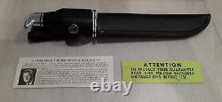 Vintage 1972-1986 Buck 120 General Hunting Knife BLACK LEATHER SHEATH BOX PAPERS