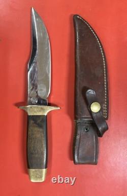 Vintage 1974 Smith & Wesson Bowie Knife & Leather Sheath