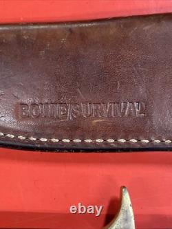 Vintage 1974 Smith & Wesson Bowie Knife & Leather Sheath