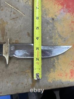 Vintage 1974 Smith & Wesson Bowie Knife & Leather Sheath