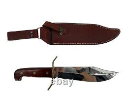 Vintage 1979 Western USA W49 Fixed Blade Survival Bowie Knife & Sheath