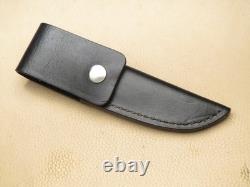 Vintage 1980's PARKER USA Fixed Blade Hunting Knife Stag Handles Damascus MINT