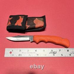 Vintage 1980s Case Blackhorn 3.5 2104L SAB SS Lockback folding Knife with Sheath