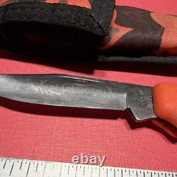 Vintage 1980s Case Blackhorn 3.5 2104L SAB SS Lockback folding Knife with Sheath
