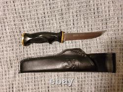 Vintage 1980s Sandvik of SWEDEN Stainless Steel Hunting KNIFE with Sheath