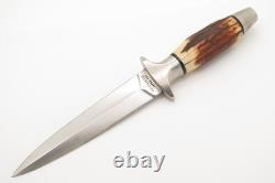 Vintage 1980s Valor Miami 491 Seki Japan Stag Fixed Dagger Short Commando Knife
