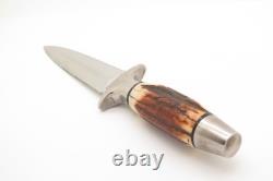 Vintage 1980s Valor Miami 491 Seki Japan Stag Fixed Dagger Short Commando Knife