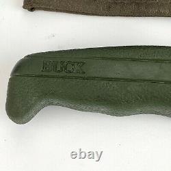 Vintage 1986 Buck 639 Fieldmate Fixed Blade Knife Survival USA Made Camo Sheath
