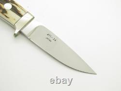 Vintage 1990s A. G. Russell Japan ATS-34 Stag 7.25 Fixed Loveless Hunting Knife