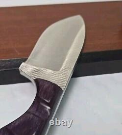 Vintage 2013 ANZA 6.5 FIXED BLADE KNIFE 2.375 Drop Point With Leather Sheath