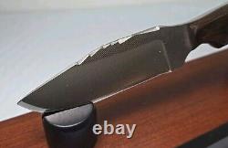 Vintage 2013 ANZA 7.25 FIXED BLADE KNIFE 3.25 Drop Point With Leather Sheath