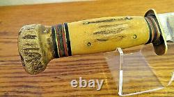 Vintage 30's-40's Marbles Ideal hunting knife stag handle Gladstone