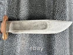 Vintage 5 Blade Marbles Gladstone Michigan USA Fixed Blade Knife + KABAR Sheath