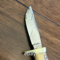 Vintage 60's Sheffield England Stag Hunting Knife Indian Ridge Fixed Blade
