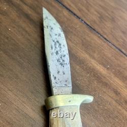 Vintage 60's Sheffield England Stag Hunting Knife Indian Ridge Fixed Blade