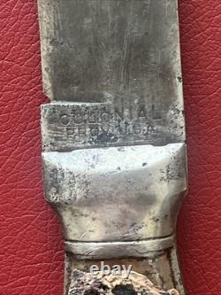 Vintage 60s 70s Globemaster Faux Antler Fixed Bade Knife Lot