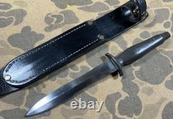 Vintage 80s Parker Brothers Japan Gerber MKII Clone dagger knife leather Sheath