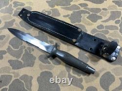 Vintage 80s Parker Brothers Japan Gerber MKII Clone dagger knife leather Sheath