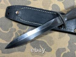 Vintage 80s Parker Brothers Japan Gerber MKII Clone dagger knife leather Sheath