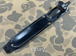 Vintage 80s Parker Brothers Japan Gerber MKII Clone dagger knife leather Sheath